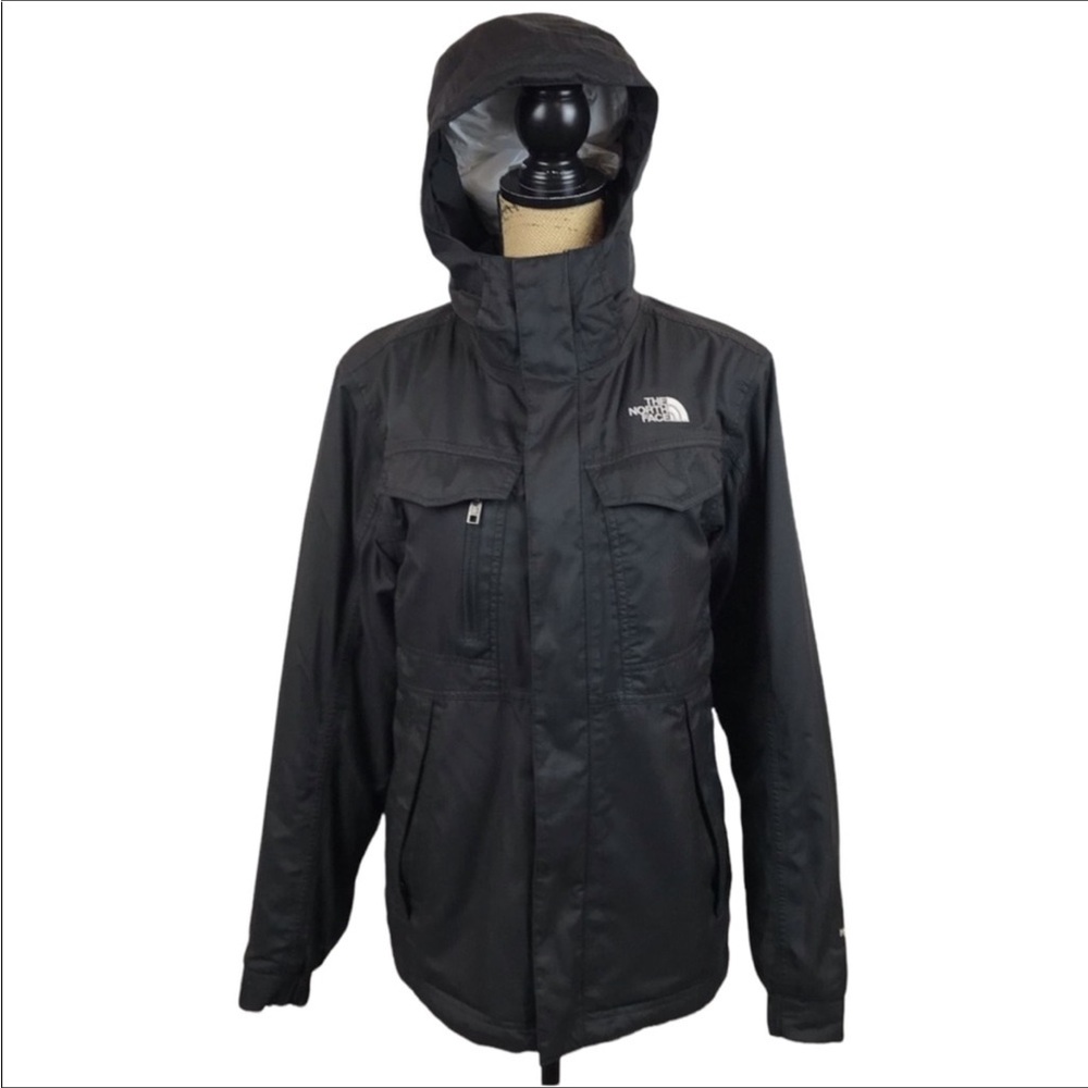 North Face HyVent Full Zip Raincoat Hood Black